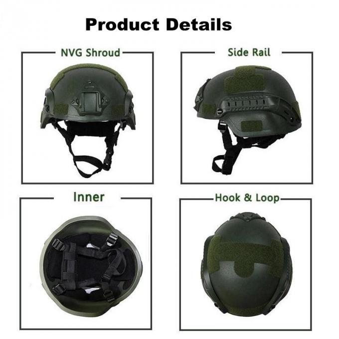 Nij Iiia Protective Mich Military Army Police PE Bulletproof Ballistic Helmet