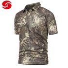 Quick Dry Military Combat Polyester Polo Shirt Water Repellent