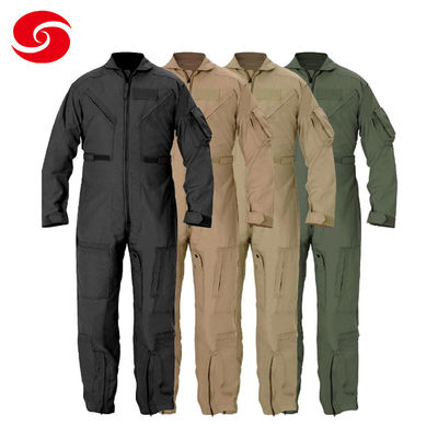 Pilot Coverall Military Outdoor Equipment Breathable Khaki Fire Resistant Flight Safety